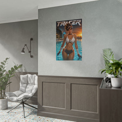 Tracer Overwatch Gaming Poster Wall Art Gamer Room Decor Collectible Print