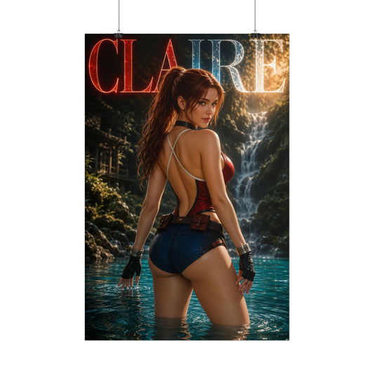 Claire Redfield Resident Evil Poster Wall Art Character Room Decor Collectible P