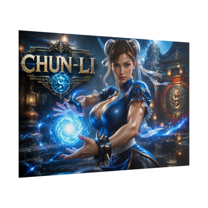 Chun Li Gaming Poster Wall Art Gamer Room Decor Collectible Print