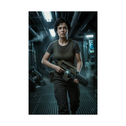 Ellen Ripley Alien Poster, Alien Wall Art Print, Sci Fi Movie Character Decor, Space Horror Art, Film Poster