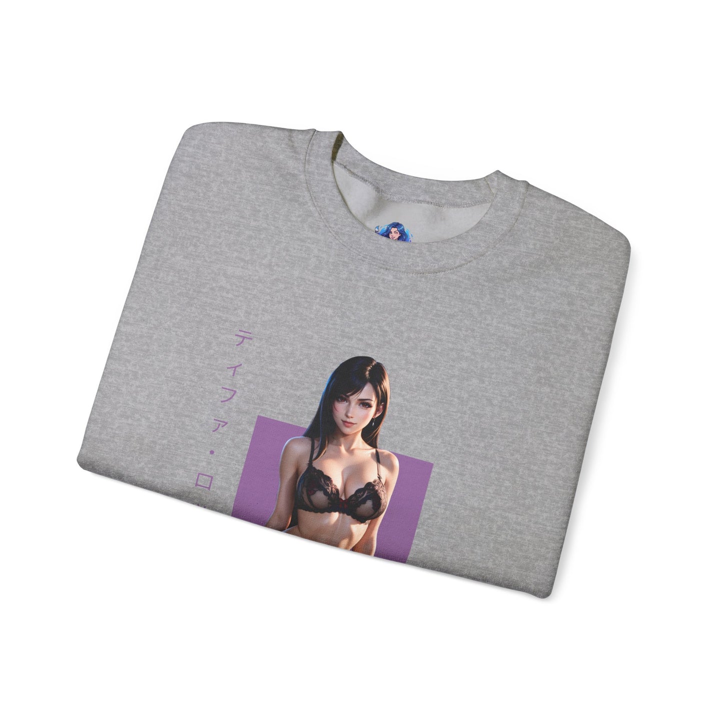 Tifa Lockhart Sweatshirt, FFVII Rundhalsausschnitt, Gemütliche RPG-Gaming-Kleidung für Fans