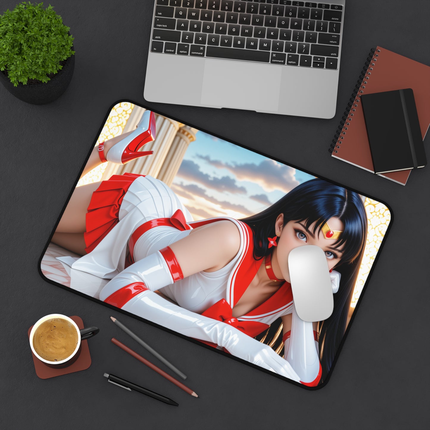 Килимок для столу Sailor Mars, килимок для миші Sailor Moon, декор для ігрового столу з аніме-героїнею