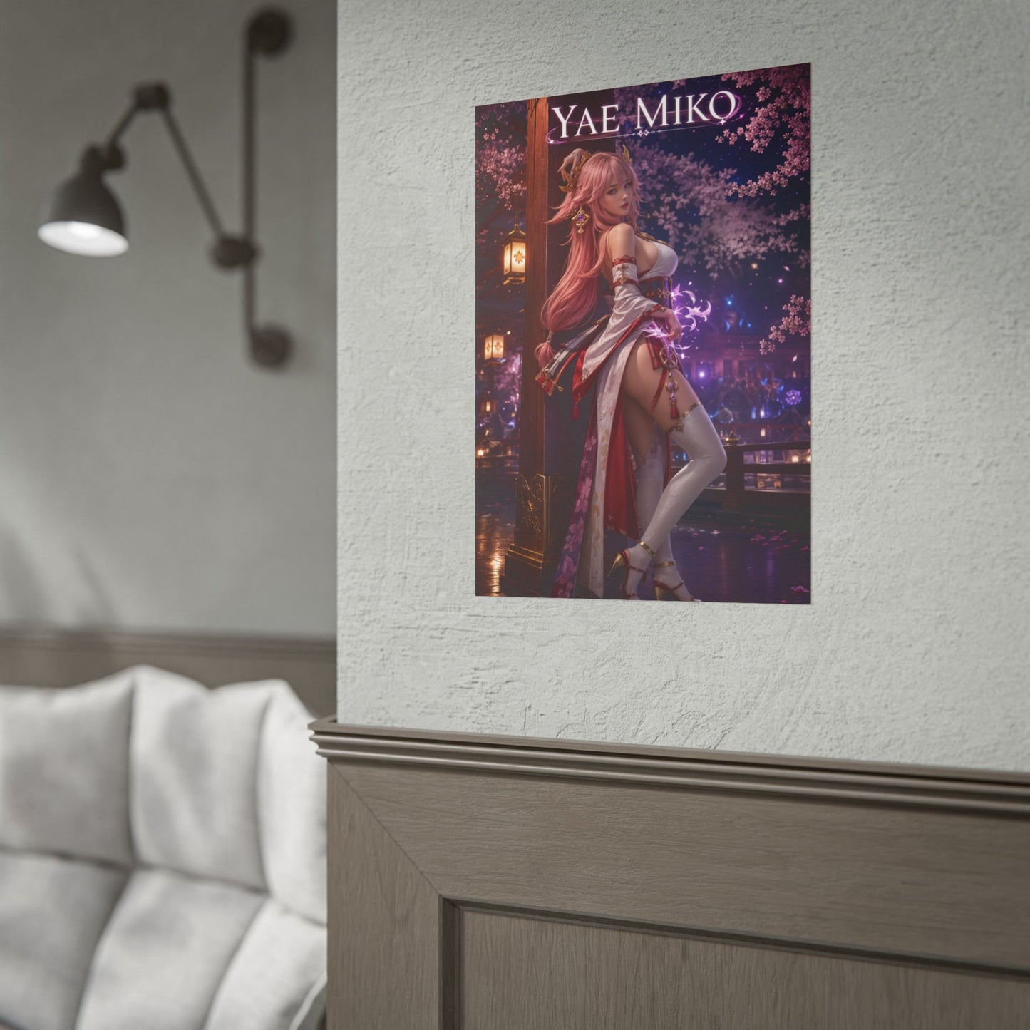 Yae Miko Poster, Genshin Impact Wall Art, Anime Print, Gamer Decor