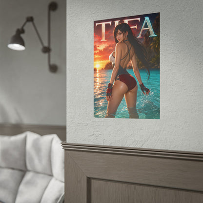 Tifa Lockhart Poster PC Gaming Wall Decor Bedroom Art Collector Gift