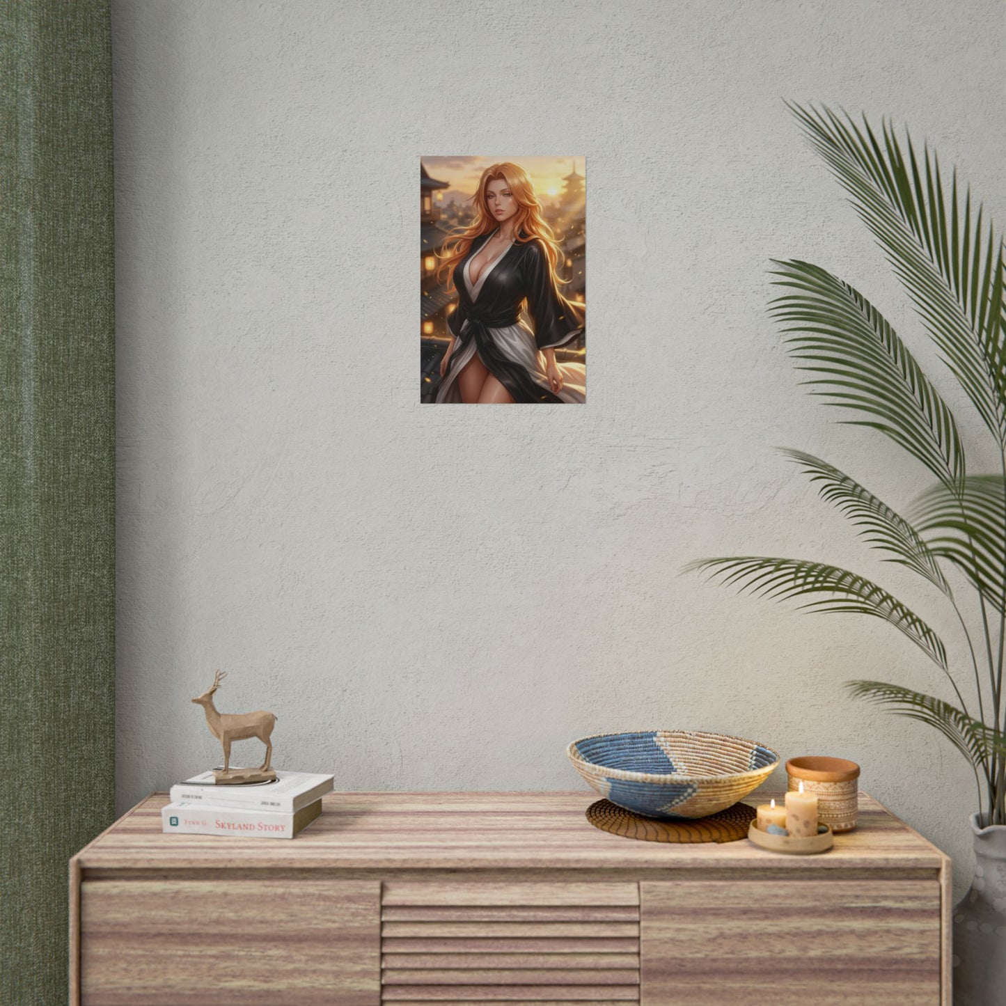 Rangiku Matsumoto Bleach Poster Anime Woman Wall Art Blonde Girl Print Soul Reaper Character Gaming Room Decor Gift