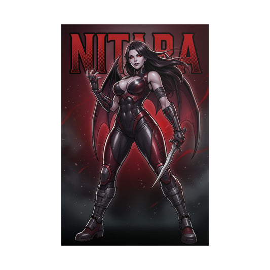 Nitara Mortal Kombat Poster, Mortal Kombat Wall Art, Vampire Girl Print, Fighting Game Wall Art, Gamer Gift