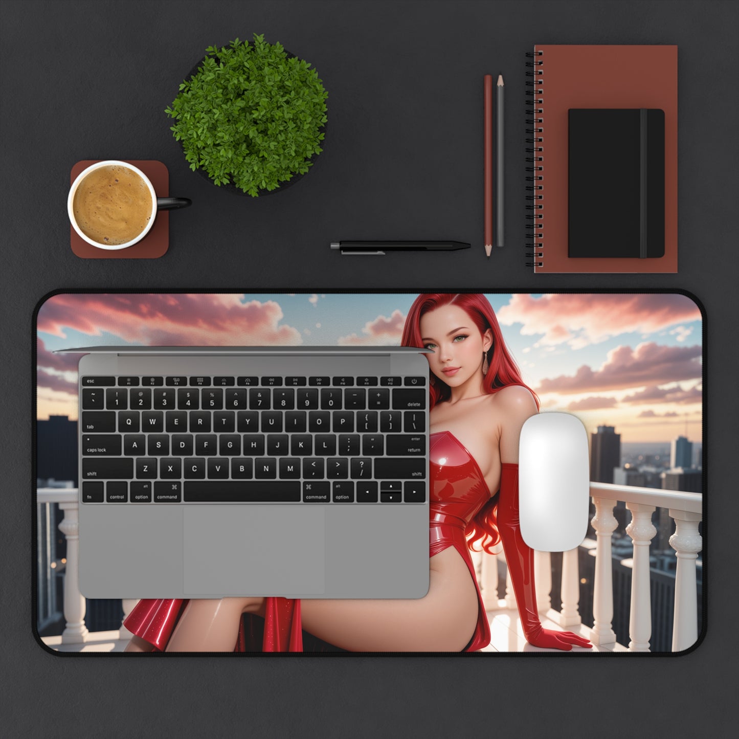 Jessica Rabbit Schreibtischunterlage, Mauspad mit Cartoon-Heldin, Schreibtischdeko im Anime-Stil