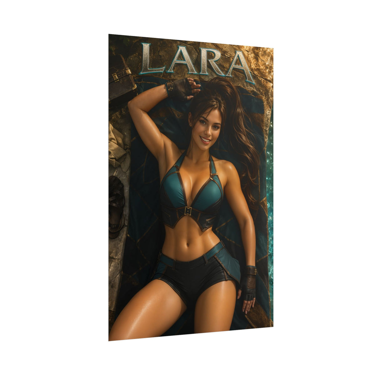 Lara Croft Character Poster Tomb Raider Gamer Gift Gaming Setup Wall Decor Print