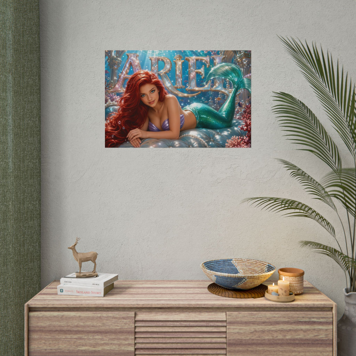 Ariel The Little Mermaid Poster Fantasy Wall Art Room Decor Collectible Print