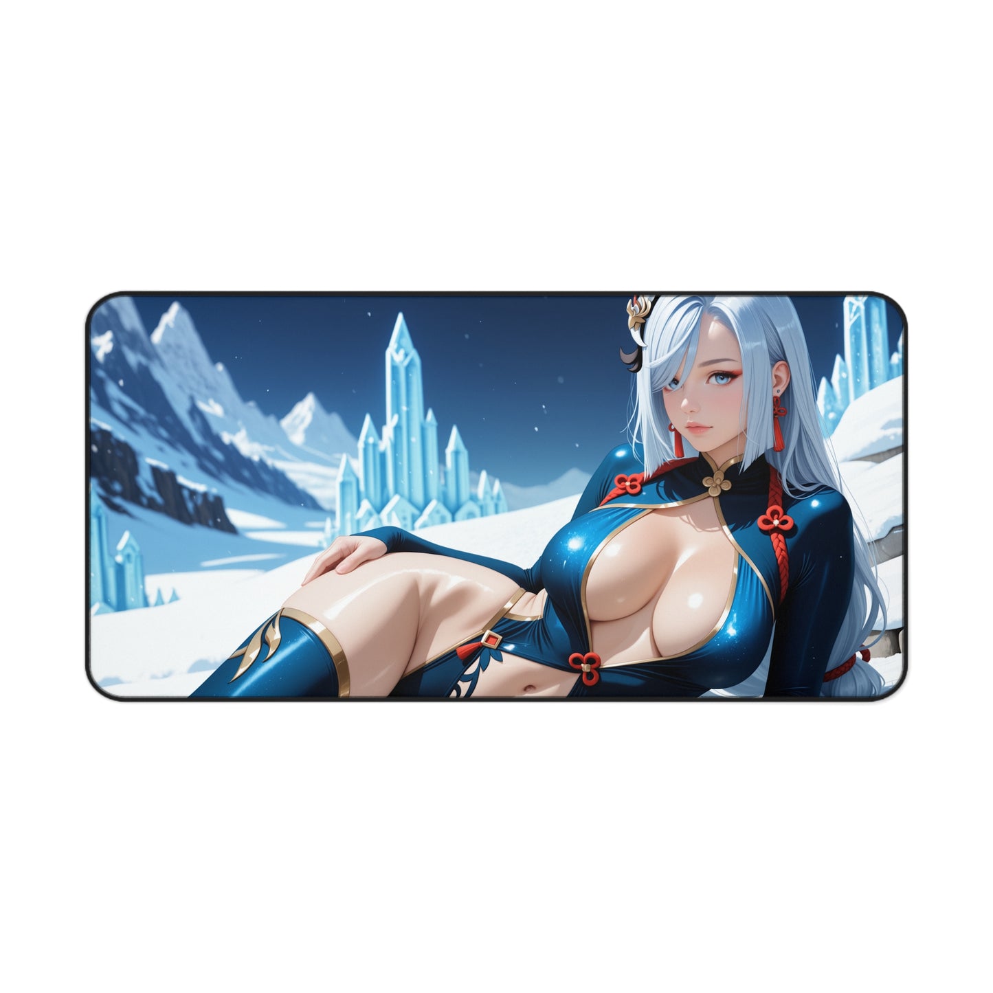 Килимок для столу Shenhe, килимок для миші Genshin Impact Heroine, елегантний ігровий стіл для аніме