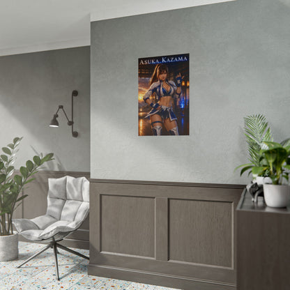 Asuka Kazama Poster, Tekken Wall Art, Gaming Print, Gamer Decor