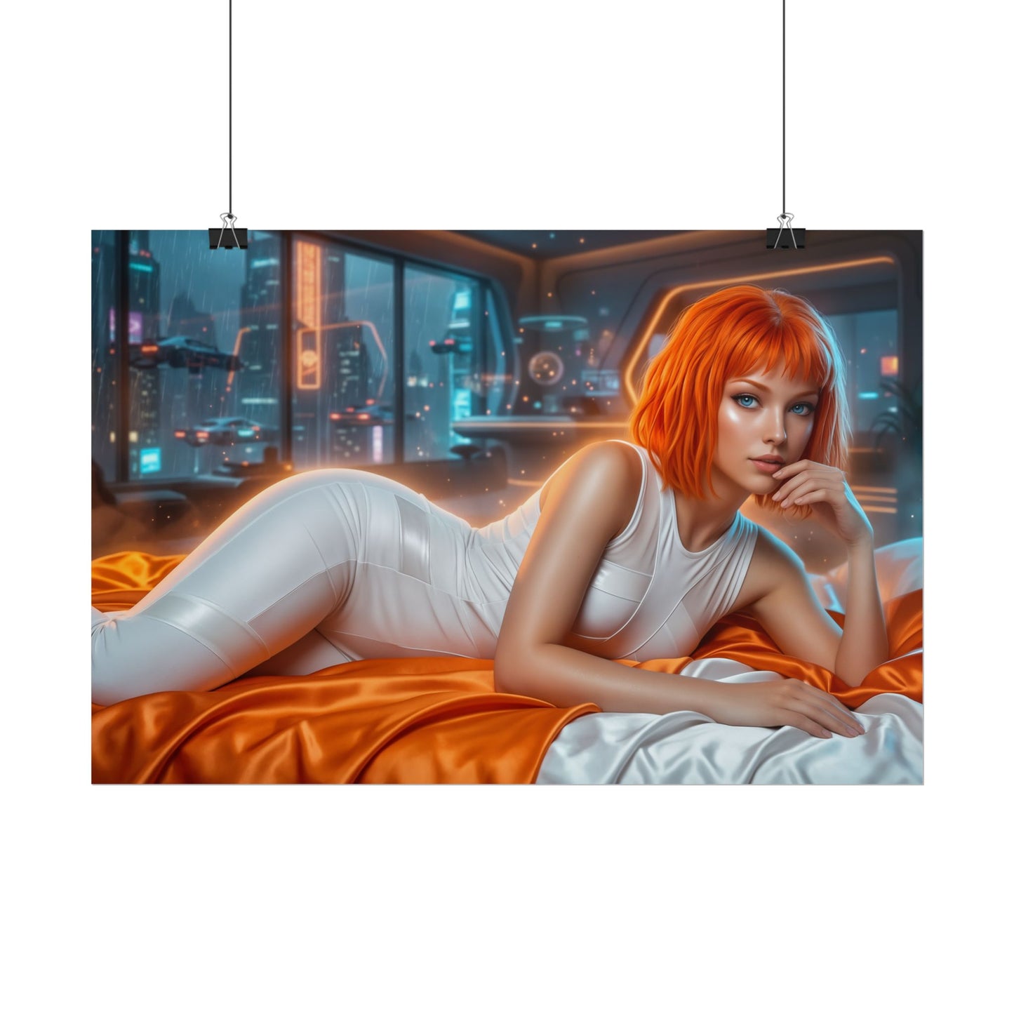 Leeloo Poster, Sci Fi Wall Art, Movie Print, Gamer Room Decor