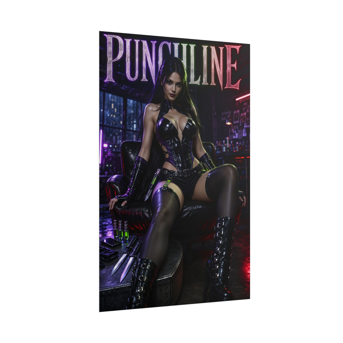 Punchline Character Poster Comic Style Wall Decor Bedroom Collector Gift