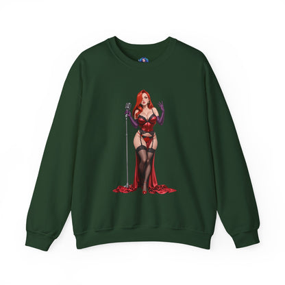 Jessica Rabbit Sweatshirt, klassischer Cartoon-Rundhalsausschnitt, gemütliche Retro-Streetwear für Fans