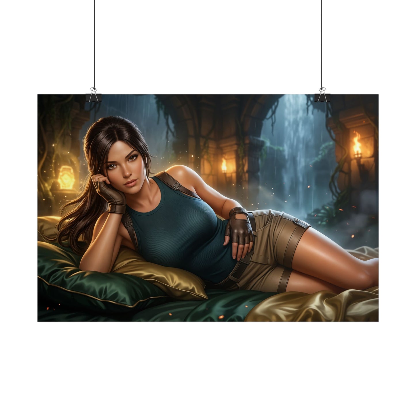 Lara Croft Poster, Gaming Wall Art, Adventure Print, Gamer Decor
