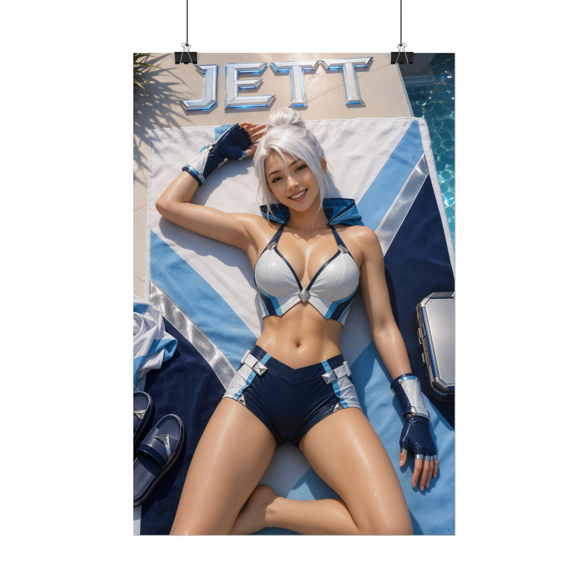 Jett Character Poster Valorant Gamer Gift Gaming Setup Wall Decor Print