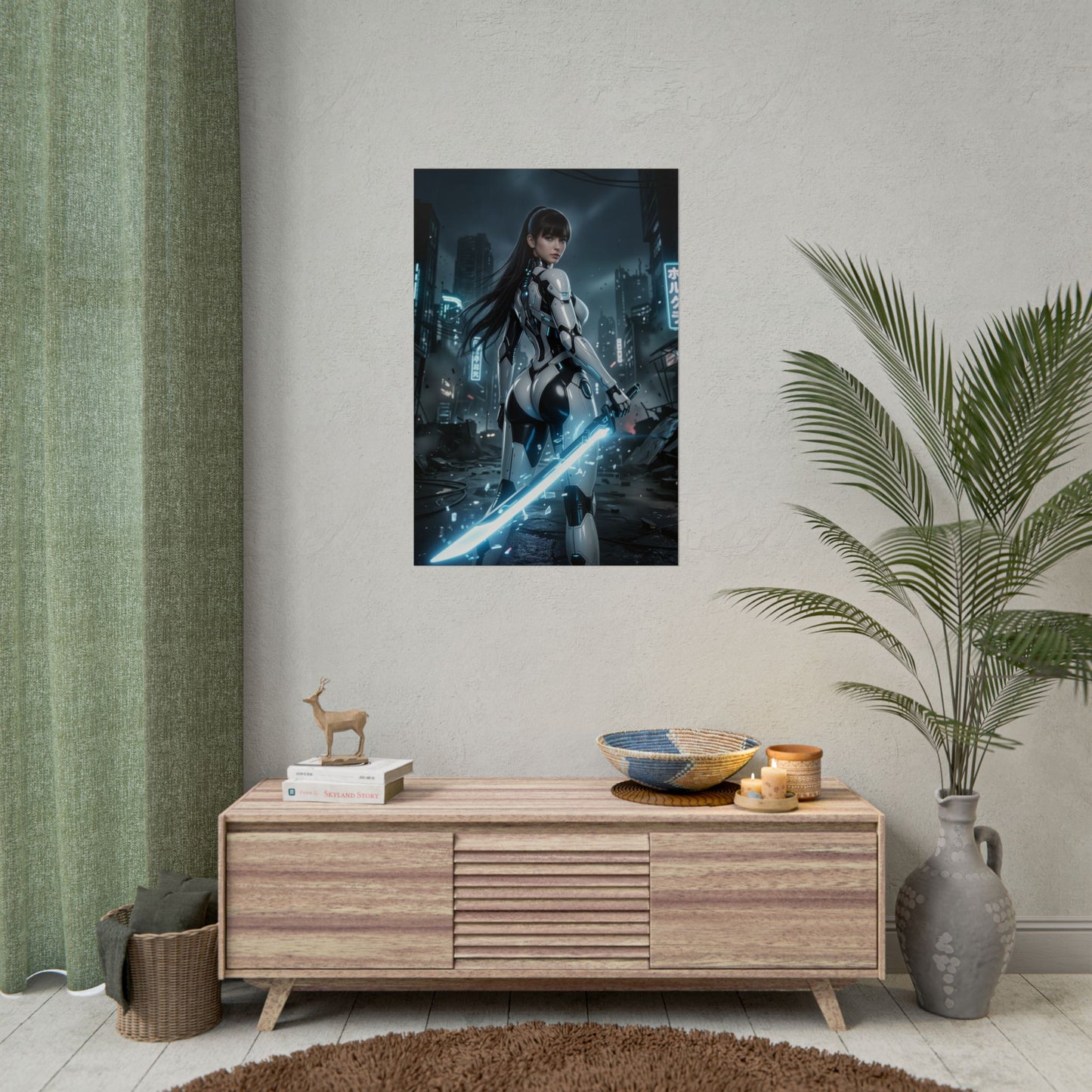 EVE Stellar Blade Poster, Stellar Blade Wall Art Print, Sci Fi Action Girl Decor, Gaming Room Wall Art, Gamer Gift