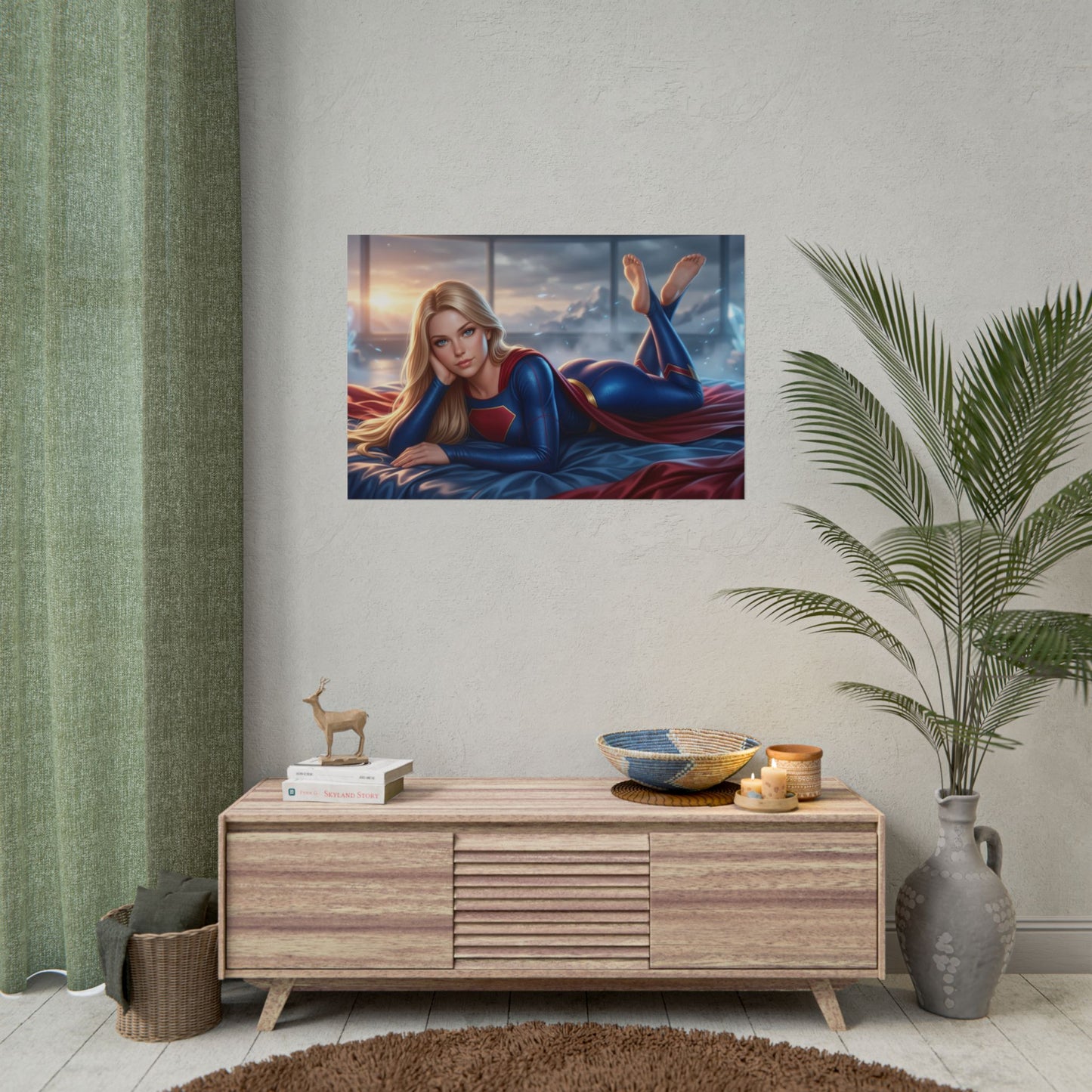 Supergirl Poster, DC Comics Wall Art, Superhero Print Decor