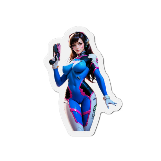 D.Va-Magnet – Overwatch-Gamer-Girl-Kühlschrankmagnet, niedliche Anime-Mecha-Deko
