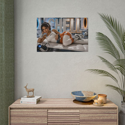 Chell Portal Poster Gaming Wall Art Gamer Room Decor Collectible Print