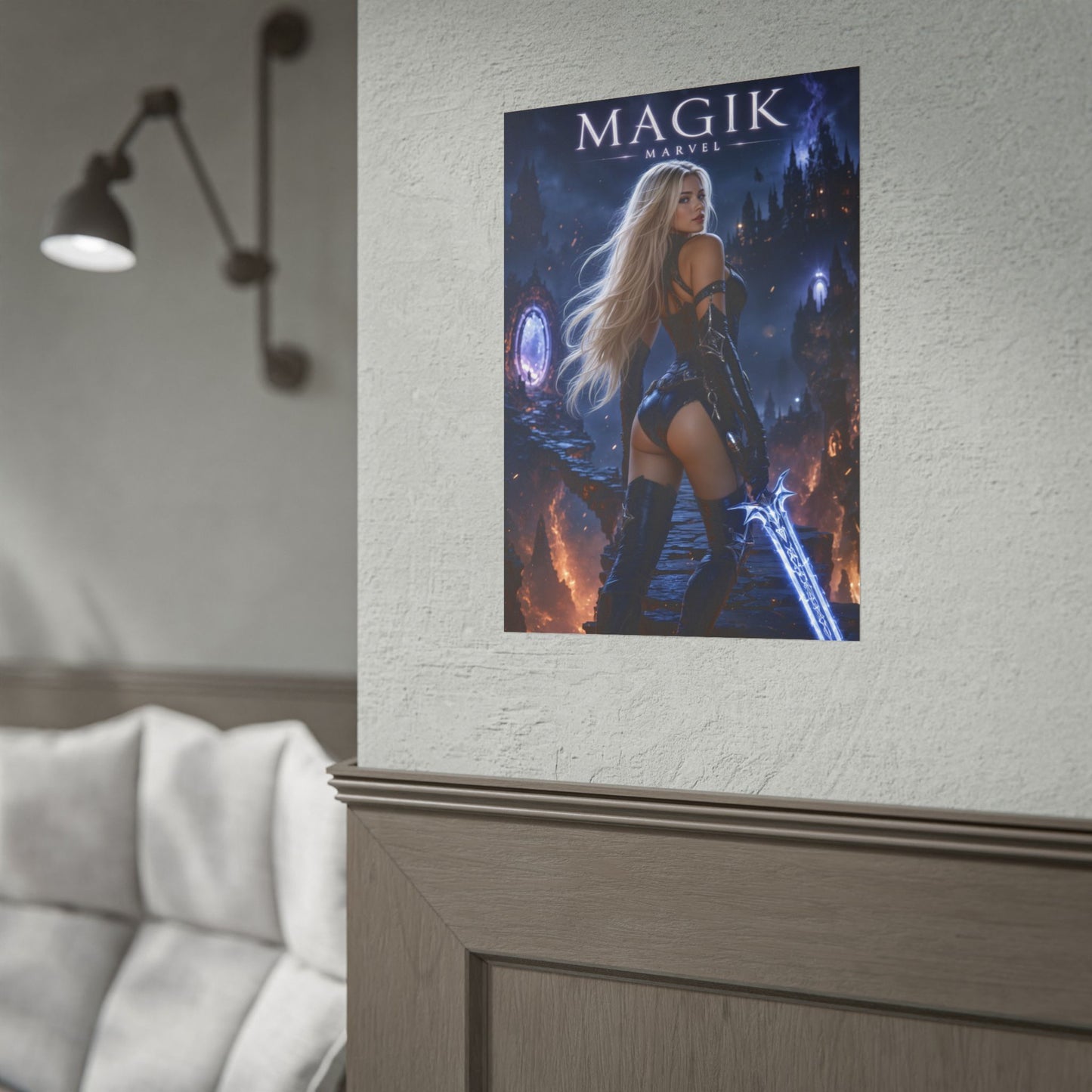 Magik Poster, Marvel Wall Art, Comic Book Print, Fantasy Decor