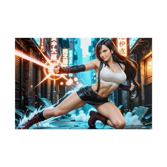Tifa Lockhart Waifu Poster | Anime Wall Art for Bedroom or Gaming Setup