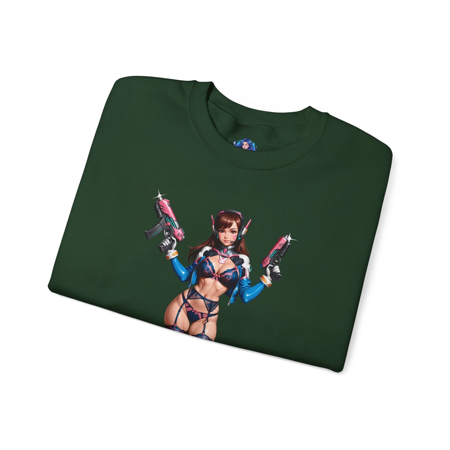 D.Va-Sweatshirt, Mech-Pilot-Rundhalsausschnitt, bequeme Gamer-Streetwear für Overwatch-Fans