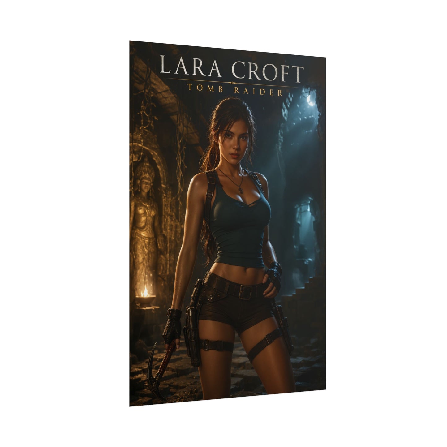 Lara Croft Poster, Tomb Raider Wall Art, Gaming Poster, Room Decor