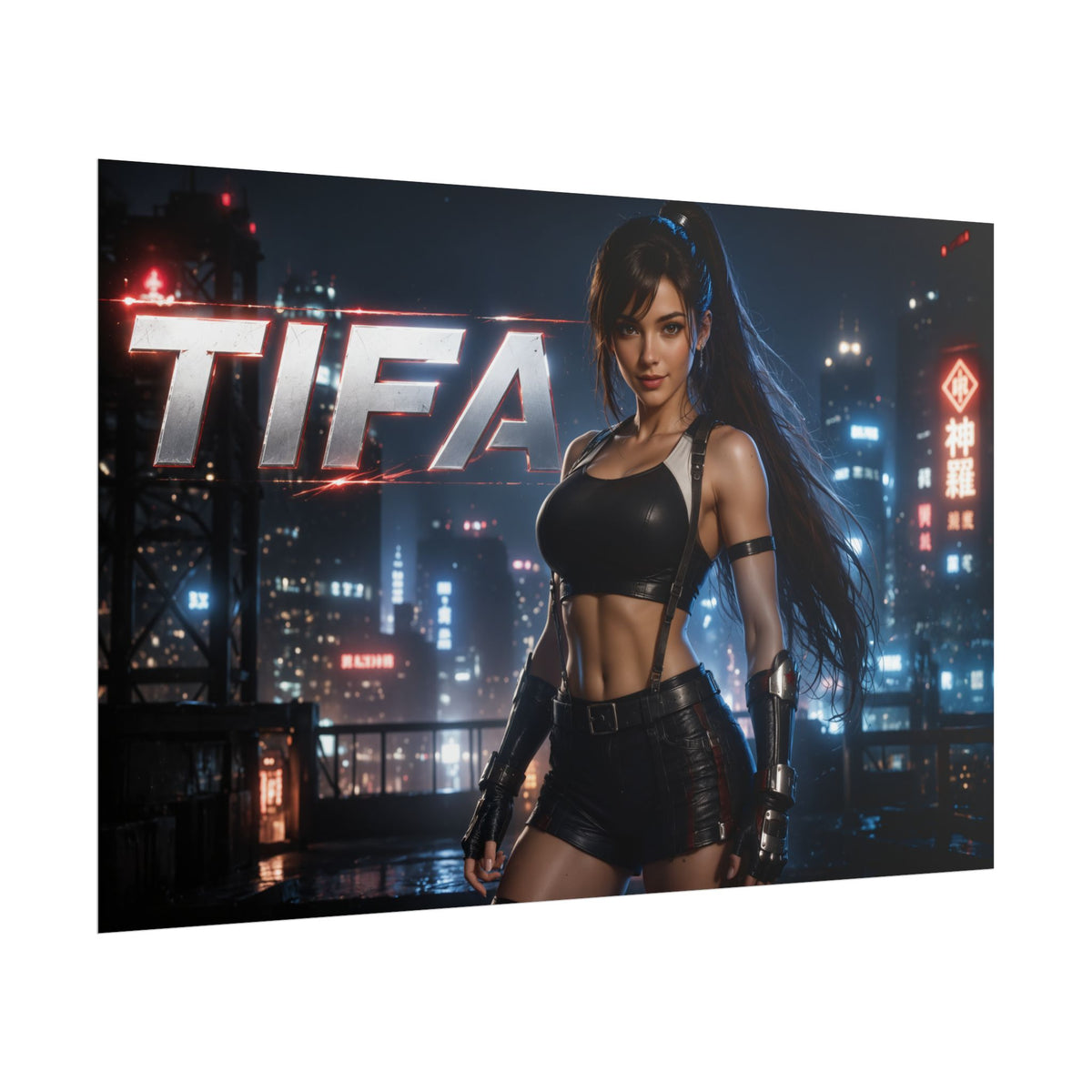 Tifa Lockhart Character Poster Gaming Setup Wall Decor Collector Print