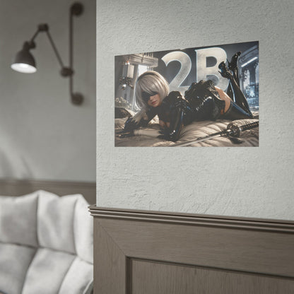 Game Room Decor 2B NieR Poster Gaming Wall Art Character Print Collectible Print