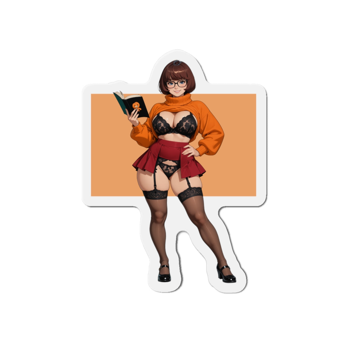 Velma-Magnet – Scooby-Doo-Anime-Mädchen-Kühlschrankmagnet, süße Nerd-Deko