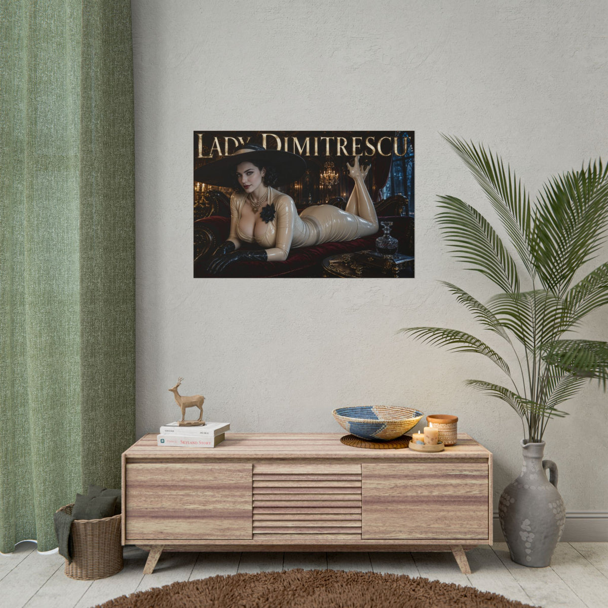 Lady Dimitrescu Resident Evil Poster Gaming Wall Art Gamer Room Decor Art Print