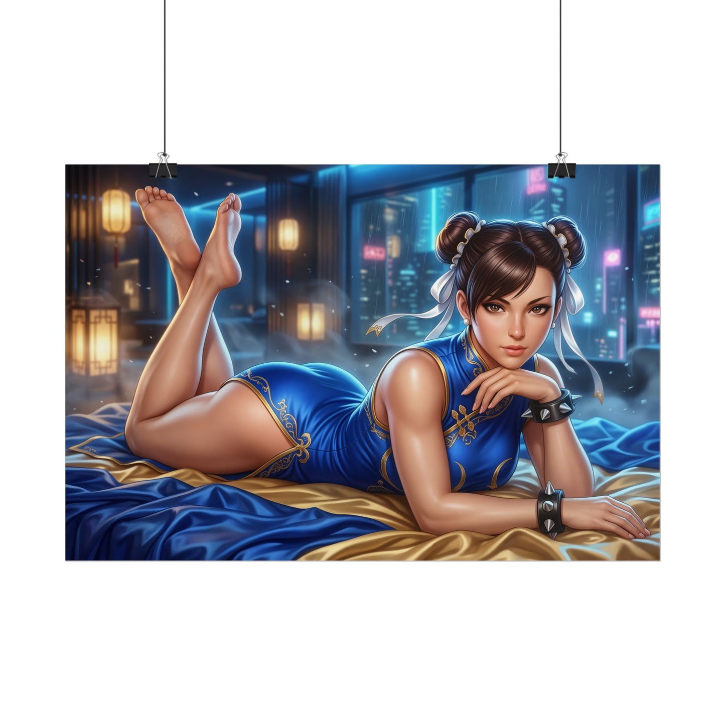 Chun-Li Poster, Street Fighter Wall Art, Gaming Poster, Pin Up Decor