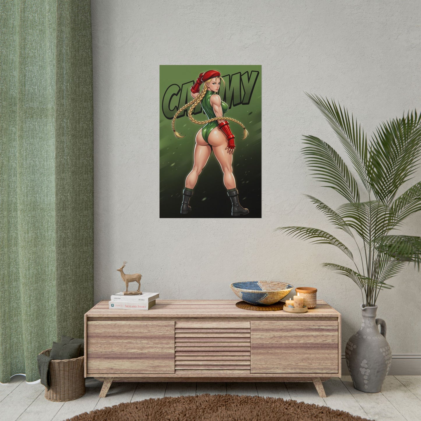 Cammy White Art Print, Street Fighter Poster, Fighting Game Wall Art, Military Girl Decor, Gamer Gift Idea