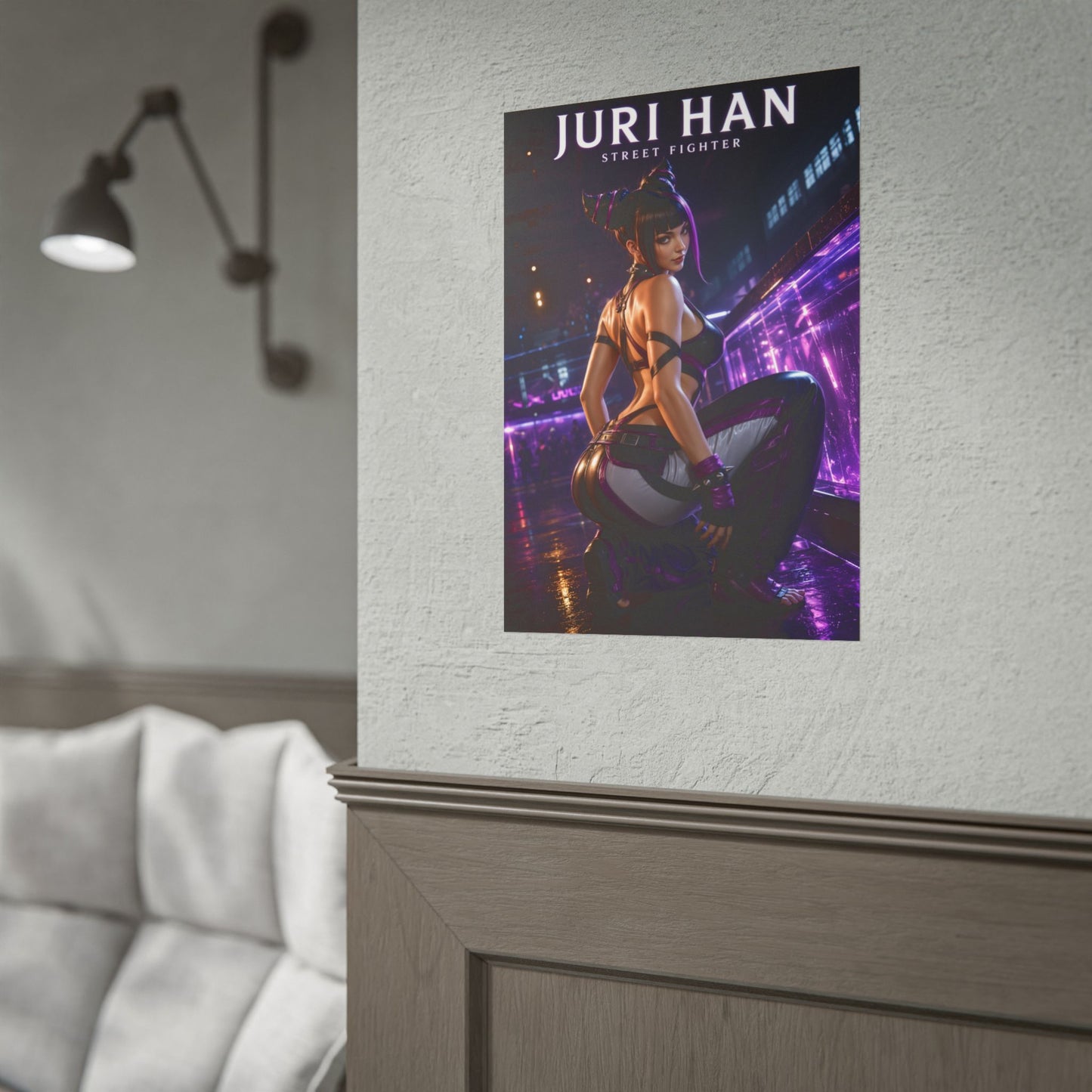 Juri Han Poster, Street Fighter Wall Art, Gaming Print, Pin Up Decor