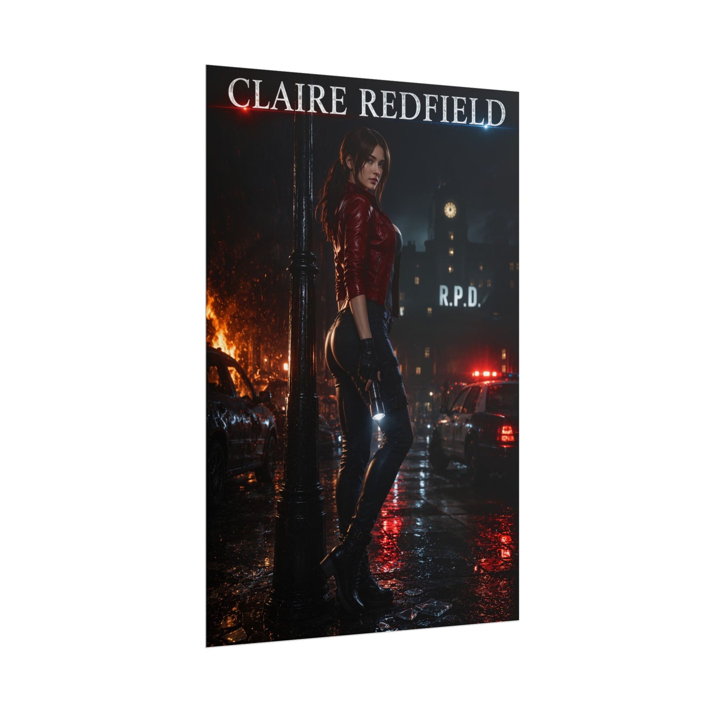 Claire Redfield Resident Evil 2 Remake Poster Wall Art Print