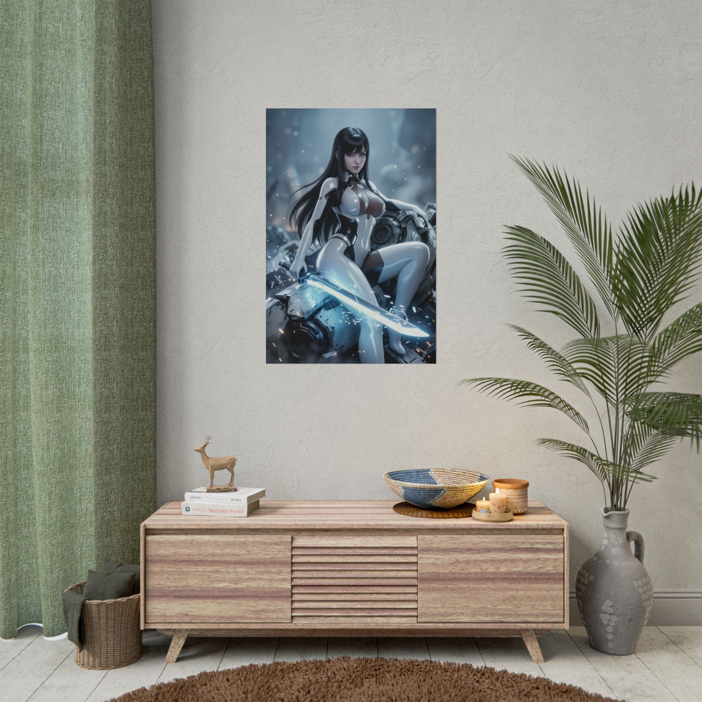 EVE Stellar Blade Poster, Stellar Blade Wall Art, Sci Fi Warrior Girl Print, Gaming Room Decor, Gamer Gift