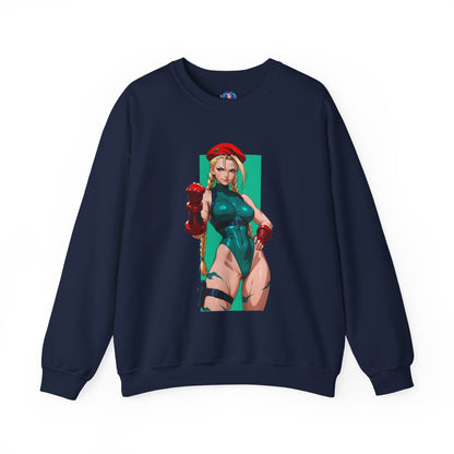 Cammy White Sweatshirt, Street Fighter Crewneck, Premium Gaming Apparel for Fans