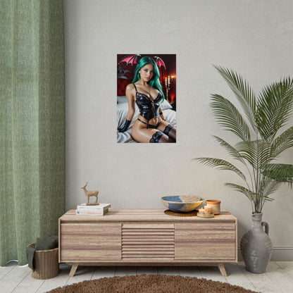 Morrigan Aensland Poster Print – Gothic Fantasy Wall Decor for Gamer Rooms