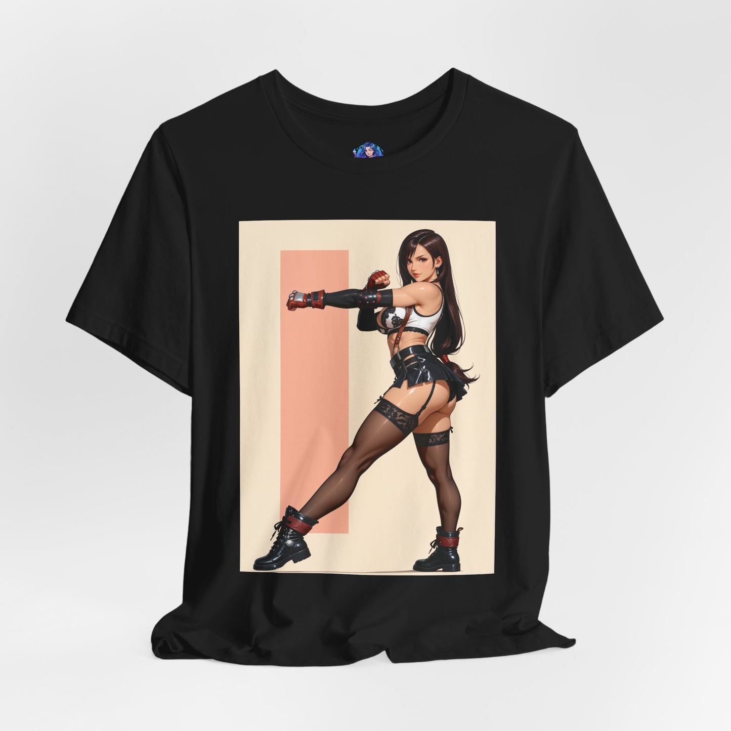 Tifa Lockhart Grafik-T-Shirt | Final Fantasy VII T-Shirt für Otaku- und Gamer-Fans | Sexy Heldinnen-Shirt
