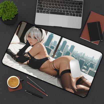 2B Gaming Mouse Pad, Nier Automata Desk Mat, Android Warrior Girl Setup