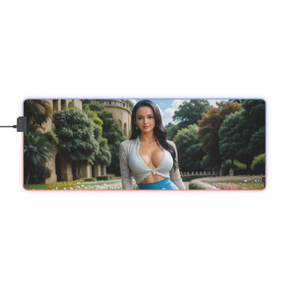 Килимок для столу Boa Hancock – світлодіодний RGB-підсвітлювальний килимок, ігровий комплект із зображенням дівчини з аніме Waifu