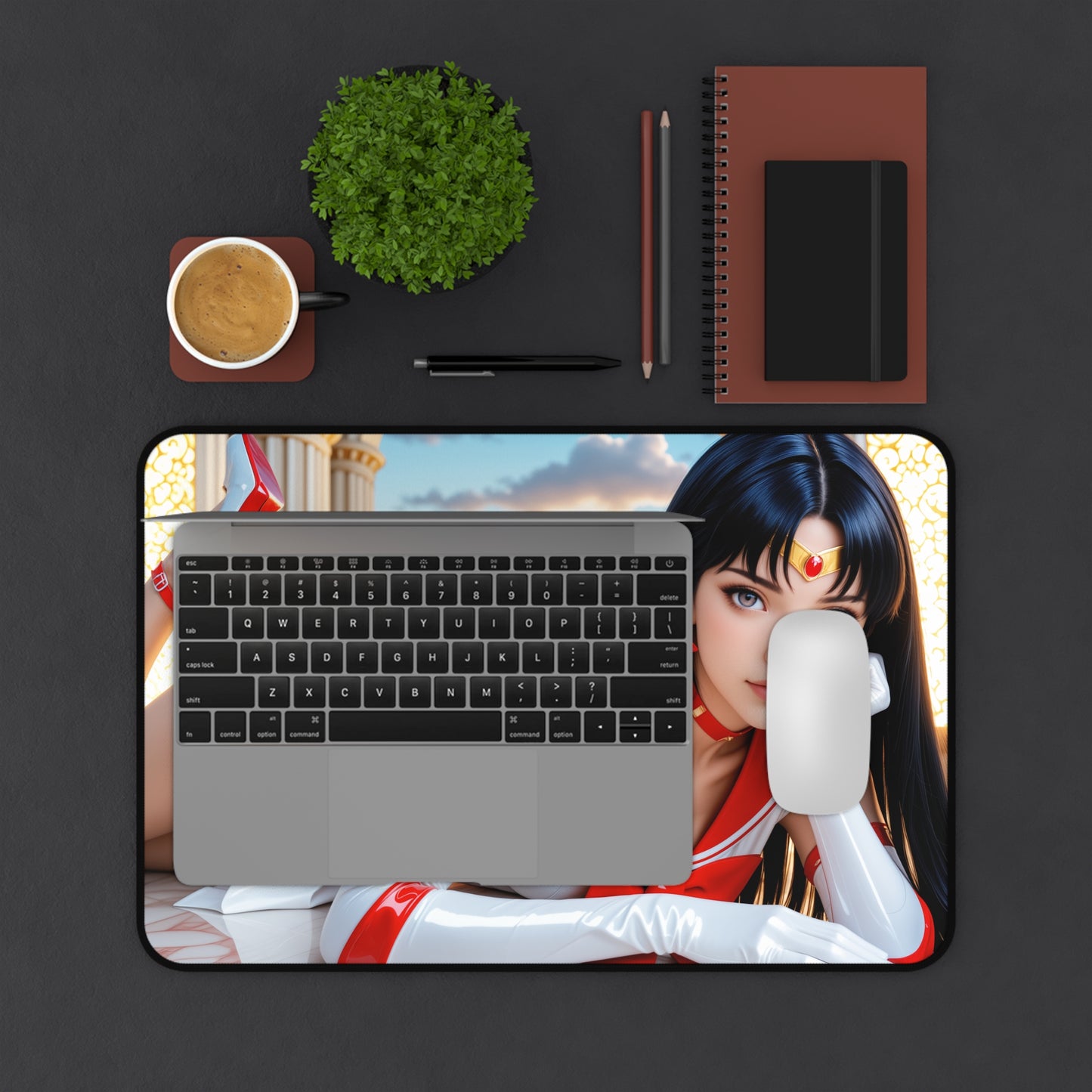 Килимок для столу Sailor Mars, килимок для миші Sailor Moon, декор для ігрового столу з аніме-героїнею