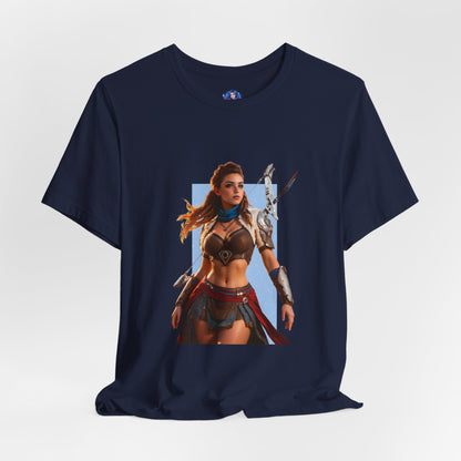 Aloy-T-Shirt | Horizon-Heldin-Shirt für Gamer &amp; Anime-Fans | Tapfere Jägerin-Shirt