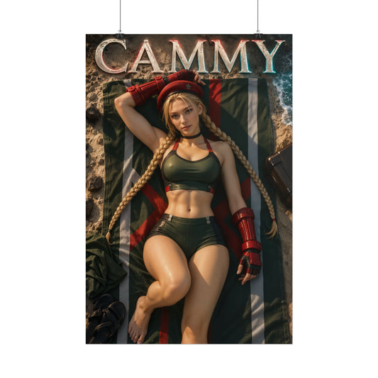 Cammy Street Fighter Gaming Poster Wall Art Gamer Room Decor Collectible Print