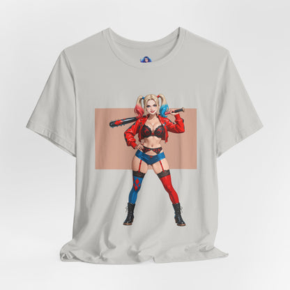 Harley Quinn Shirt | DC Comics T-Shirt für Otakus &amp; Gamer | Süßes, verrücktes Waifu-Shirt