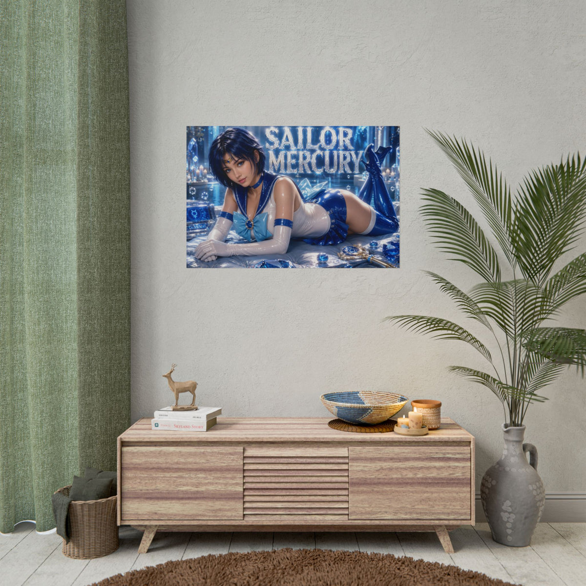 Anime Room Decor Sailor Mercury Sailor Moon Poster Wall Art Character Print