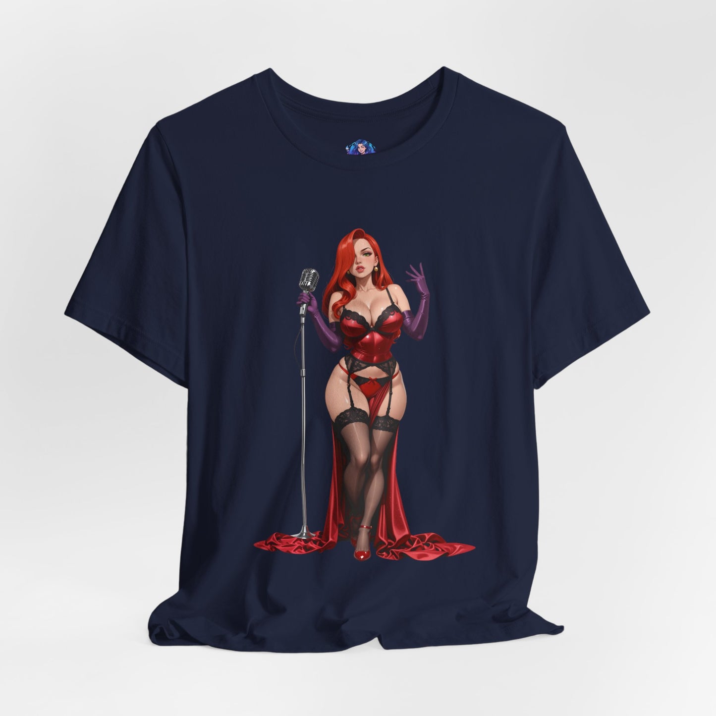 Jessica Rabbit Grafik-T-Shirt | Sexy Cartoon-Mädchen-T-Shirt für Otakus und Filmfans | Diva Streetwear