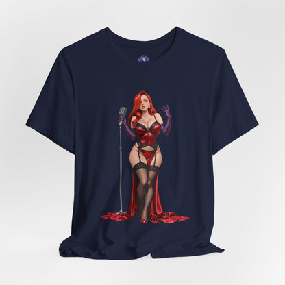Jessica Rabbit Grafik-T-Shirt | Sexy Cartoon-Mädchen-T-Shirt für Otakus und Filmfans | Diva Streetwear