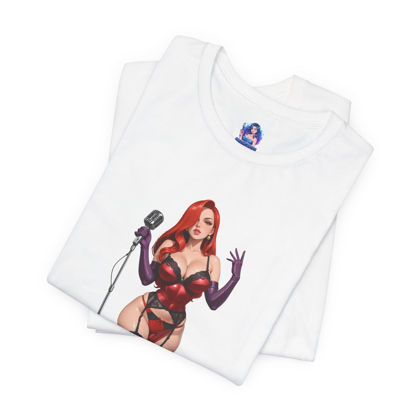 Jessica Rabbit Grafik-T-Shirt | Sexy Cartoon-Mädchen-T-Shirt für Otakus und Filmfans | Diva Streetwear